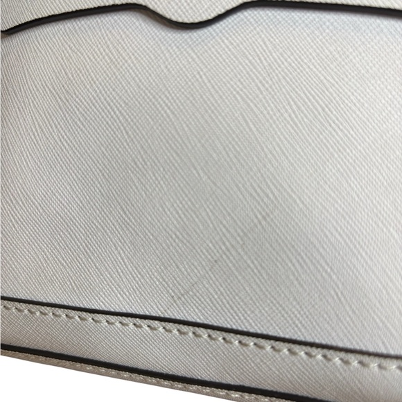 Rebecca Minkoff Saffiano Leather Crossbody Bag Ivory White - Picture 5 of 8